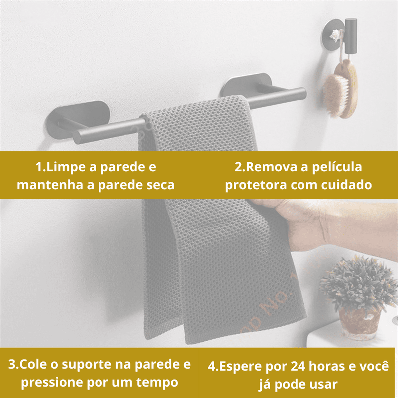 Suporte para Toalha de Banho para Banheiro Moderno Decoração