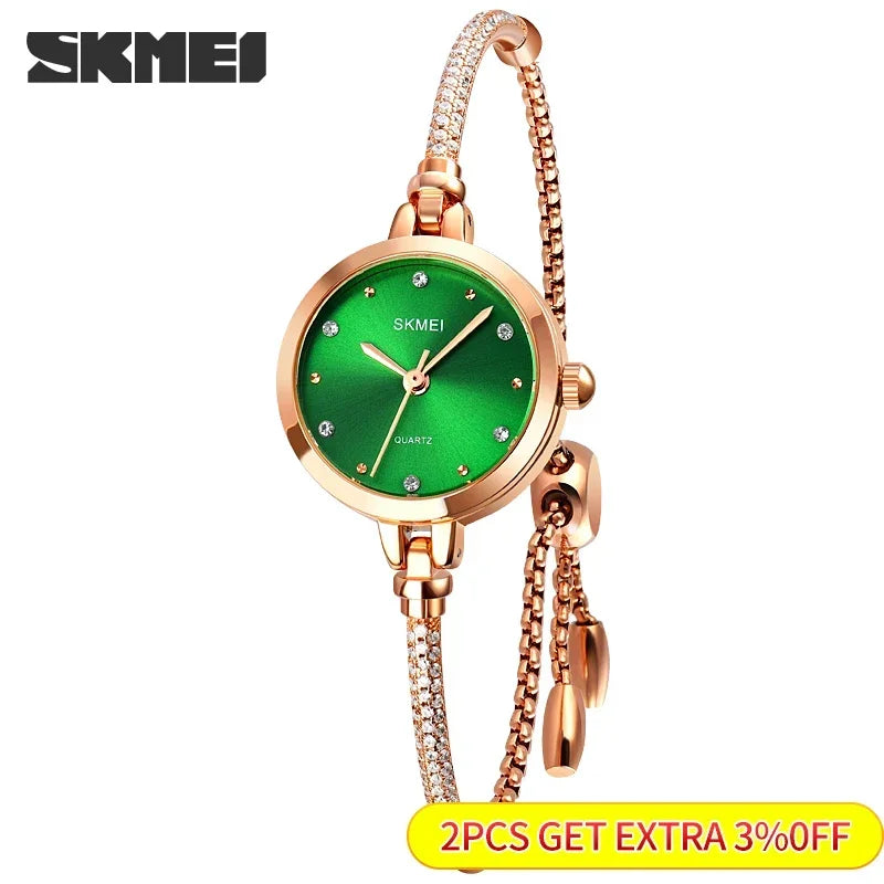 SKMEI 1805 Fashion Thin Ladies Watches Casual Female Girl Dress Clock 3Bar Waterproof Relogio Feminino Simple Women Quartz Watch