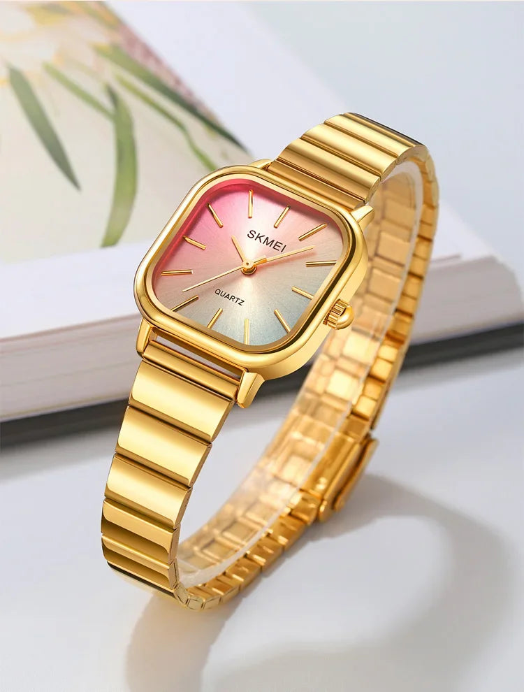 SKMEI 2190 For Ladies Female Girl Women Watches Waterproof Clock reloj mujer  Luxury Stainless Steel Strap Quartz Wristwatch