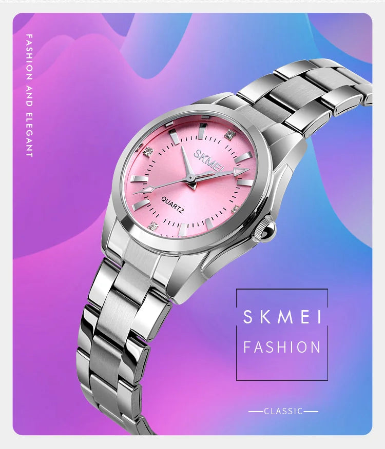 SKMEI1620 Japan Movement Luxury Quartz Watches For Women Thin Lady Hour Ladies reloj mujer Fashion Simple Quartz Women Watch