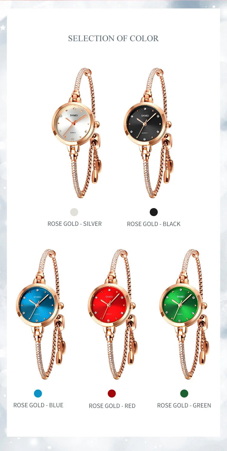 SKMEI 1805 Fashion Thin Ladies Watches Casual Female Girl Dress Clock 3Bar Waterproof Relogio Feminino Simple Women Quartz Watch