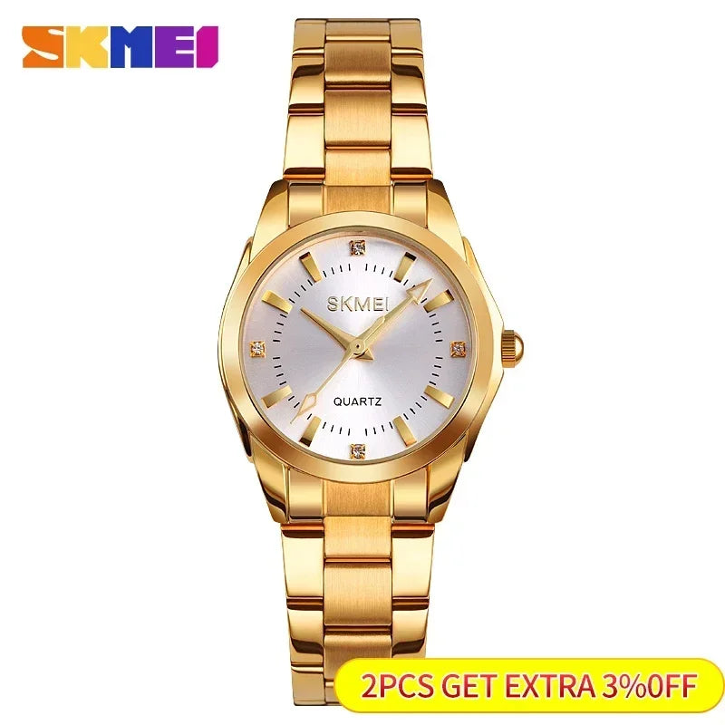 SKMEI1620 Japan Movement Luxury Quartz Watches For Women Thin Lady Hour Ladies reloj mujer Fashion Simple Quartz Women Watch