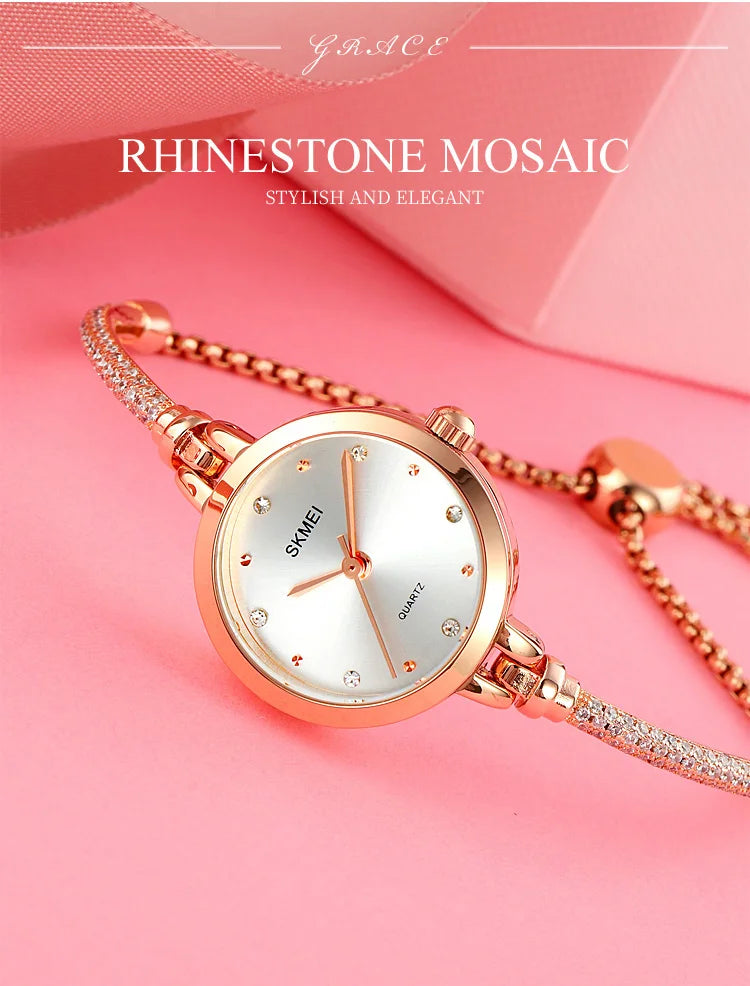 SKMEI 1805 Fashion Thin Ladies Watches Casual Female Girl Dress Clock 3Bar Waterproof Relogio Feminino Simple Women Quartz Watch