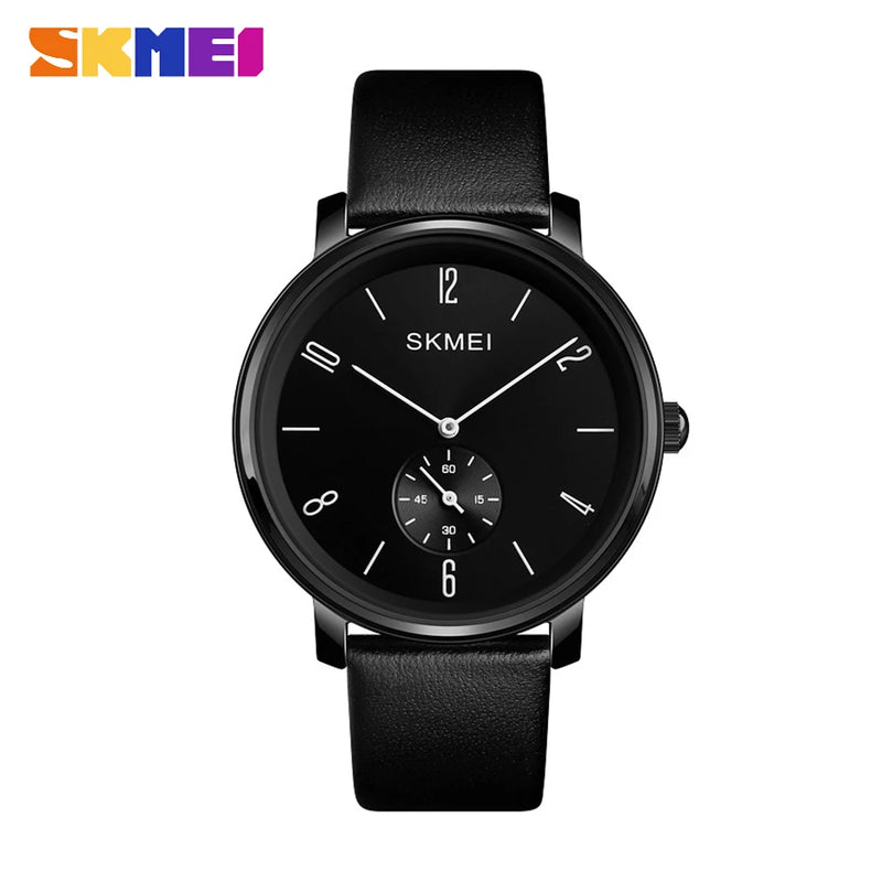 SKMEI Casual Ladies Men Watch 30M Waterproof Luxury Leather Strap Wristwatch Relogio Feminino 1398 Fashion Women Quartz Watch