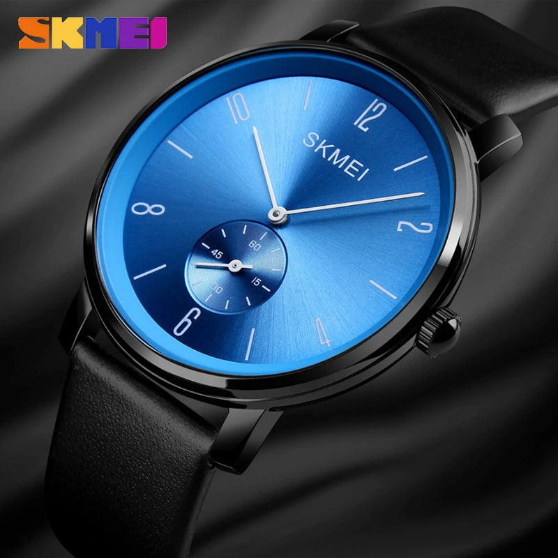 SKMEI Casual Ladies Men Watch 30M Waterproof Luxury Leather Strap Wristwatch Relogio Feminino 1398 Fashion Women Quartz Watch