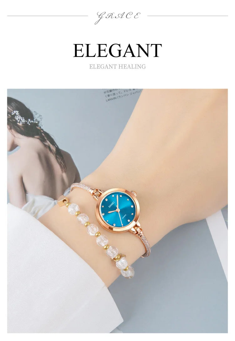 SKMEI 1805 Fashion Thin Ladies Watches Casual Female Girl Dress Clock 3Bar Waterproof Relogio Feminino Simple Women Quartz Watch