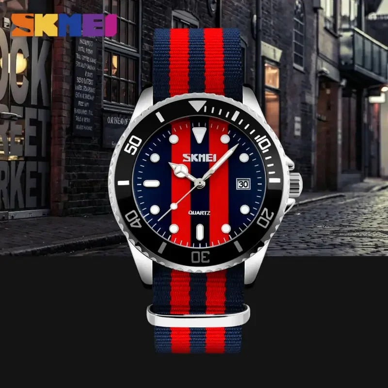 SKMEI 9133 Couple Watches Men and Women Casual Watch Nylon Strap 30M Waterproof Multiple Quartz Wristwatches reloj hombr