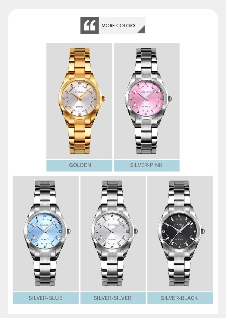 SKMEI1620 Japan Movement Luxury Quartz Watches For Women Thin Lady Hour Ladies reloj mujer Fashion Simple Quartz Women Watch