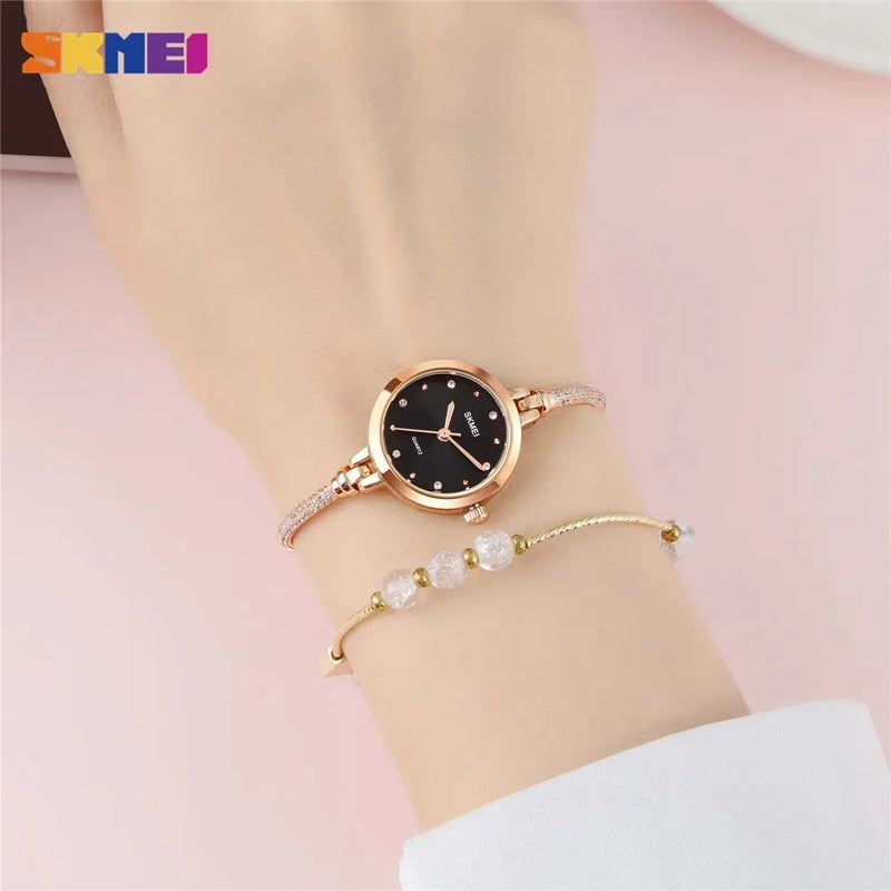 SKMEI 1805 Fashion Thin Ladies Watches Casual Female Girl Dress Clock 3Bar Waterproof Relogio Feminino Simple Women Quartz Watch