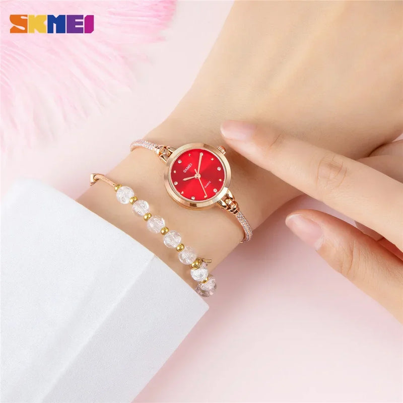 SKMEI 1805 Fashion Thin Ladies Watches Casual Female Girl Dress Clock 3Bar Waterproof Relogio Feminino Simple Women Quartz Watch