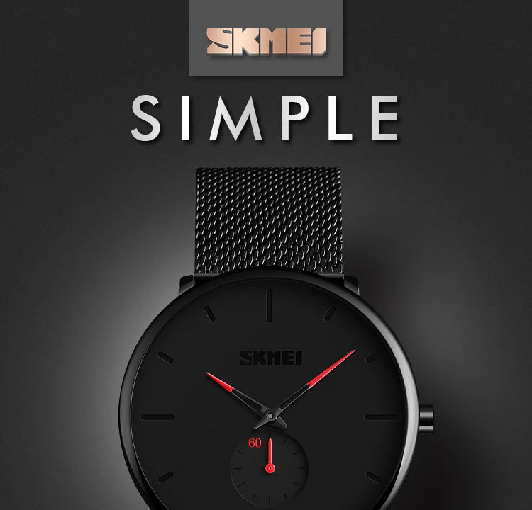 SKMEI 9185 30M Waterproof Big Dial Display Quartz Watch relogio masculino Fashion Men Watch Quartz Wristwatches Women Watches